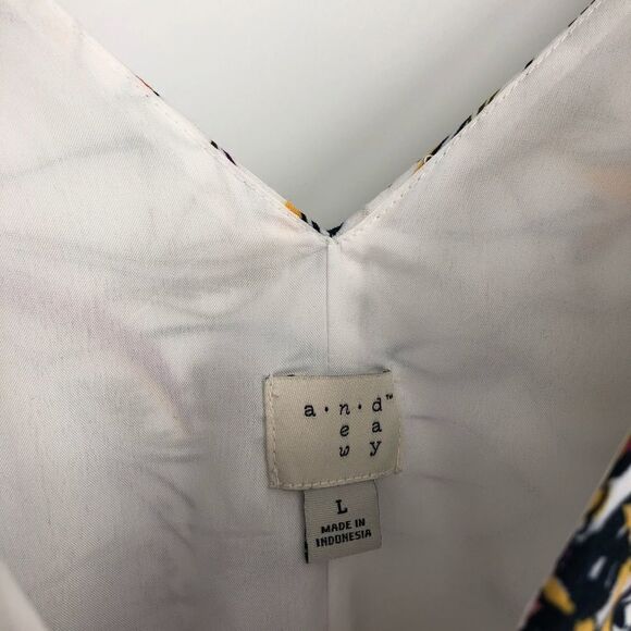 A NEW DAY Sleeveless Floral Midi Dress Tie Waist - Picture 9 of 11